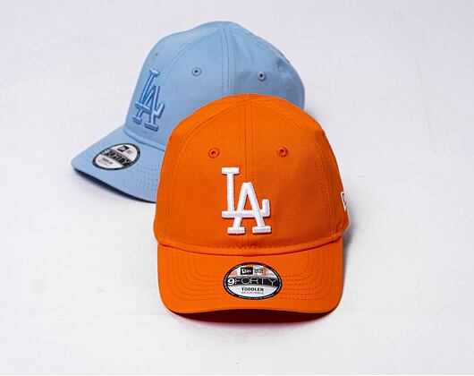 Dětská kšiltovka New Era 9FORTY Kids MLB League Essential Los Angeles Dodgers - Orange / White