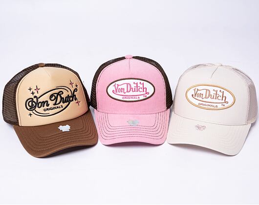 Kšiltovka Von Dutch Boston Trucker Cream/White