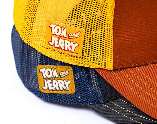 Kšiltovka Capslab Tom and Jerry Trucker - Victorious Jerry - Brown