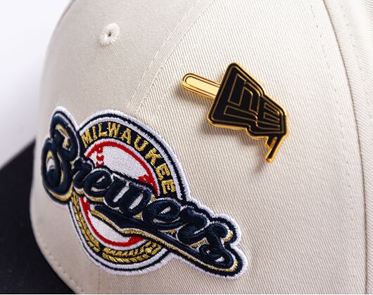 Kšiltovka New Era 59FIFTY Low Profile "Melted Cream" Pin - Milwaukee Brewers - Cream