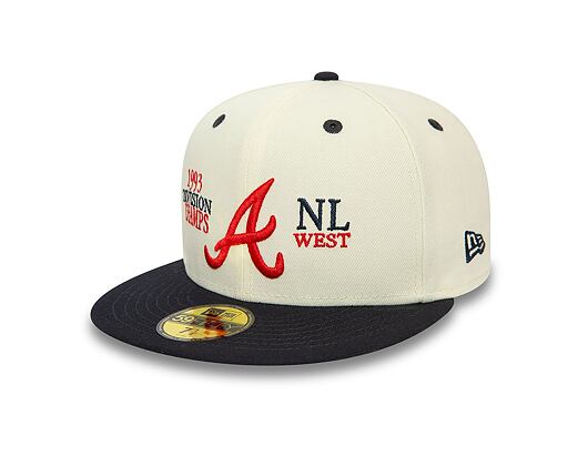 Kšiltovka New Era 59FIFTY MLB 93 Division Atlanta Braves - Off White