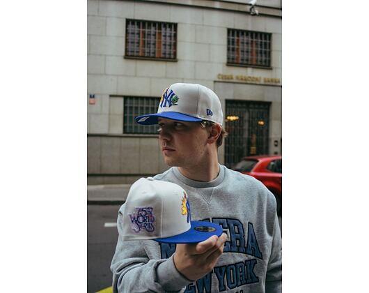 Kšiltovka New Era 9FIFTY MLB Floral New York Yankees Retro - Ivory / Majestic Blue