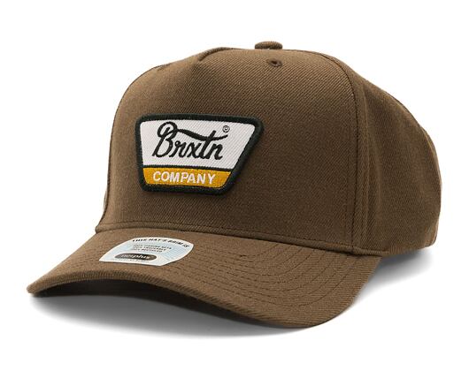 Kšiltovka Brixton Linwood C Netplus MP Snapback - Sepia/Black/Yellow