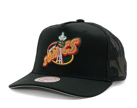 Kšiltovka NBA Monogram Trucker Hwc Seattle Supersonics Black