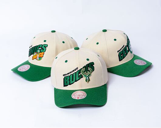 Kšiltovka NBA Retro Type Pro Snapback Milwaukee Bucks Off White