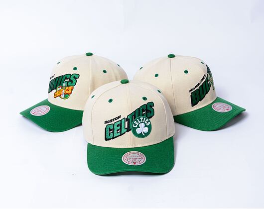 Kšiltovka NBA Retro Type Pro Snapback Boston Celtics Off White