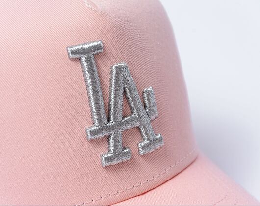 Dámská kšiltovka New Era - 9FORTY Trucker Metallic - LA Dodgers - Pink Lemonade / Silver