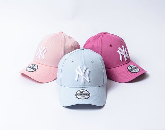 Dětská Kšiltovka New Era - 9FORTY League Essential - NY Yankees - Pastel Blue / White