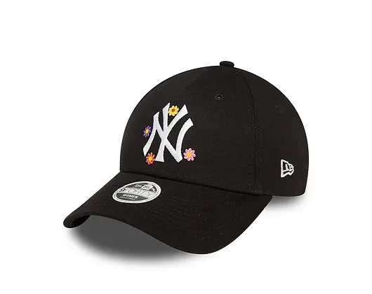 Dámská kšiltovka New Era 9FORTY Womens MLB Flower New York Yankees Black / White