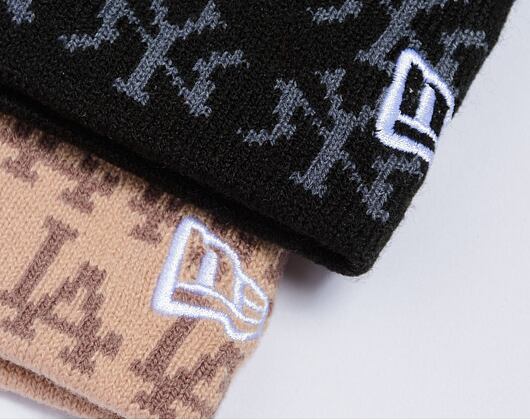 Kulich New Era - Jacquard Skull Beanie - LA Dodgers - Beige