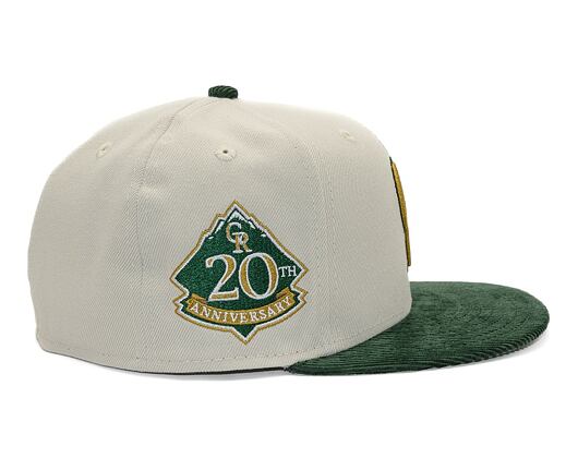 Kšiltovka New Era - 59FIFTY MLB Contrast Cord - Colorado Rockies - Stone / Green