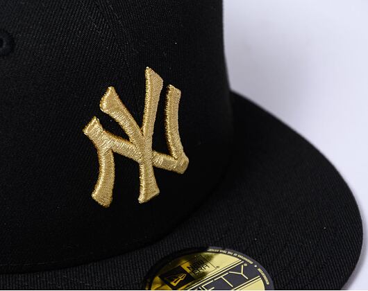 Kšiltovka New Era - 59FIFTY "MLB Metallic" - NY Yankees - Black / Gold