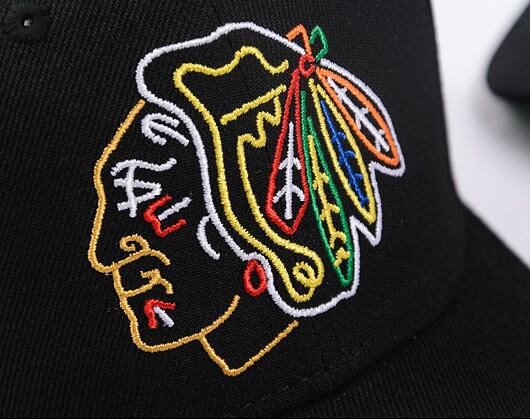 Kšiltovka Mitchell & Ness - Neon Logo Pro Snapback - Chicago Blackhawks - Black