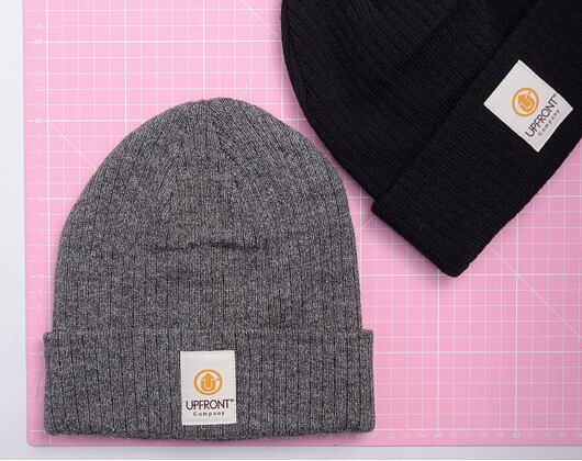 UPFRONT Stranded Beanie Dark Grey Melange