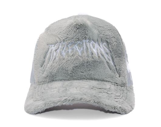 Kšiltovka Reflection Luxury Fuzzy Trucker - Cloud Grey / White