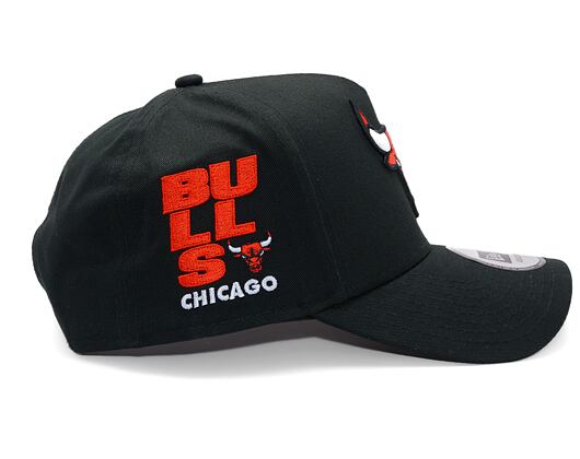 Kšiltovka New Era - NBA Side Patch 9FORTY A-Frame - Chicago Bulls - Black