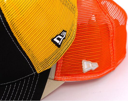 Kšiltovka New Era - Summer Patch 9FORTY Trucker - Black / Grilled Yellow