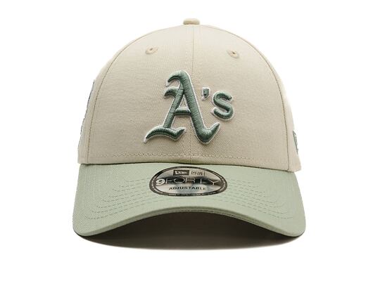 Kšiltovka New Era - MLB World Series Patch 9FORTY - Oakland Athletics - Cream / Mint Green