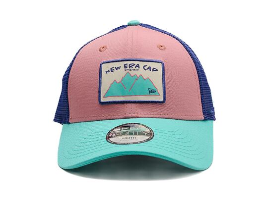 Dětská Kšiltovka New Era - Outdoor 9FORTY TRUCKER - Pink / Teal