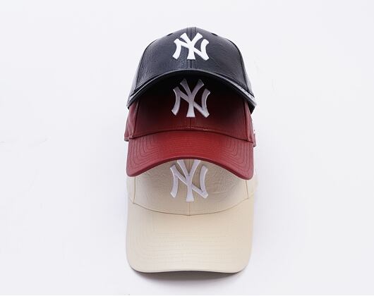 Dámská Kšiltovka New Era - MLB Crinkled PU 9FORTY - NY Yankees - Burgundy