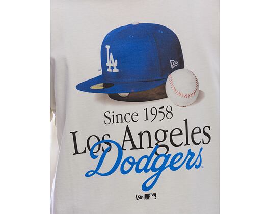 Triko New Era - MLB Script Graphic Tee - LA Dodgers - Off White