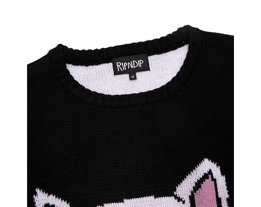 Svetr Rip N Dip - Lord Nermal Flippy Knitty Sweater - Black