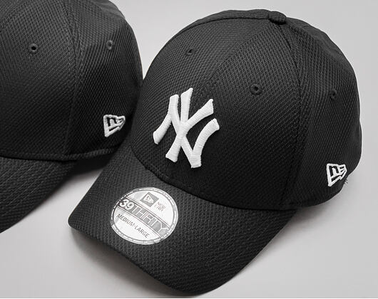 New Era 39THIRTY MLB Diamond Era New York Yankees Stretch Fit Black / Optic White Cap