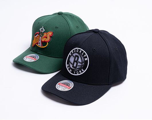 Mitchell & Ness Team Ground 2.0 Stretch Snapback Brooklyn Nets Black Cap