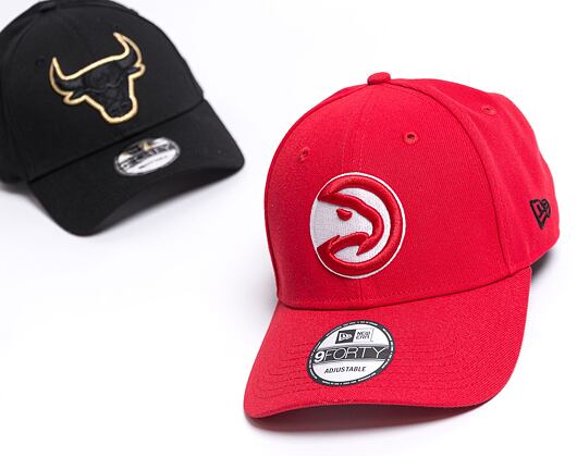 New Era 9FORTY NBA The League Atlanta Hawks Team Color Velcro Strapback Red Cap