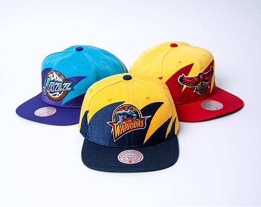 Mitchell & Ness Sharktooth Snapback Hwc Golden State Warriors Yellow / Blue Cap