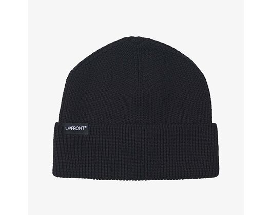 UPFRONT PATCH Rib Beanie Black