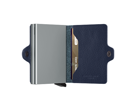 Secrid Twinwallet Vegetable Tanned Navy-Silver