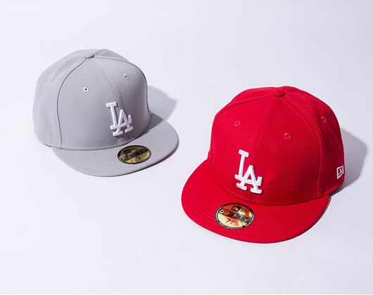 New Era 59FIFTY MLB Basic Los Angeles Dodgers Fitted Scarlet / White Cap