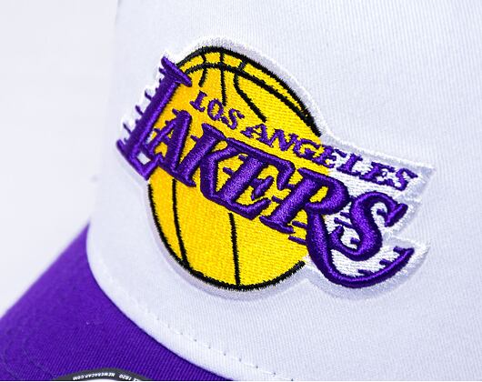 New Era 9FORTY A-Frame Trucker NBA Team Clear Black Los Angeles Lakers White / Purple Cap