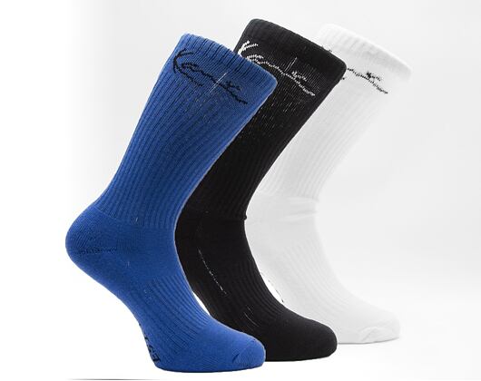 Ponožky Karl Kani Signature 3-Pack Socks blue/white/black