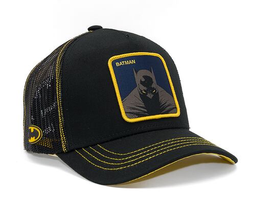 Kšiltovka Capslab Batman - Batman Black/Yellow Trucker Black / Yellow