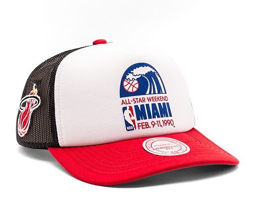 Kšiltovka Mitchell & Ness NBA Party Time Trucker Snapback Hwc Miami Heat White