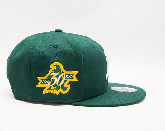 Kšiltovka New Era 9FIFTY MLB Team Side Patch Oakland Athletics Dark Green / White