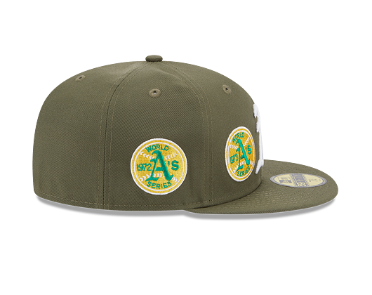 Kšiltovka New Era 59FIFTY MLB 5 Olive WS Oakland Athletics New Olive / White