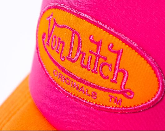 Kšiltovka Von Dutch Trucker Tampa - Trucker Foam - Polyester Foam - Pink/Orange