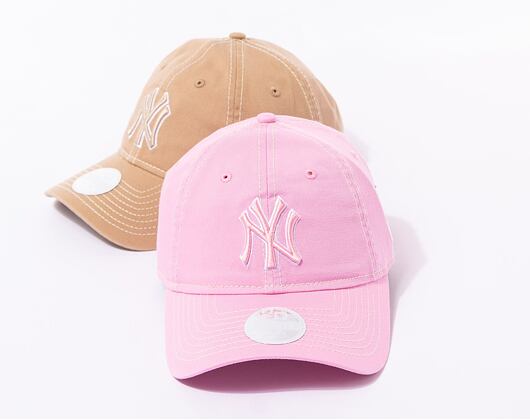 Dámská kšiltovka New Era 9TWENTY MLB Washed New York Yankees Fondant Pink / White