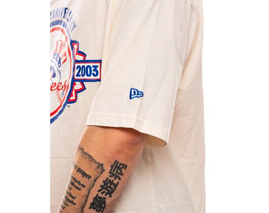 Triko New Era MLB Anniversary Oversized Tee New York Yankees Off White / Navy