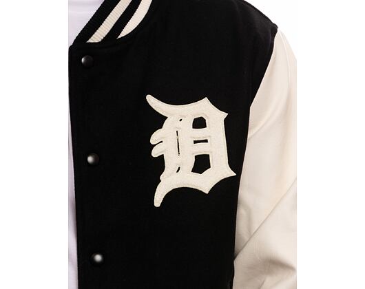 Bunda New Era MLB World Series Varsity Jacket Detroit Tigers Black / Off White