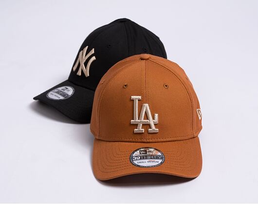 Kšiltovka New Era 39THIRTY MLB League Essential Los Angeles Dodgers Caramel Brown / Stone