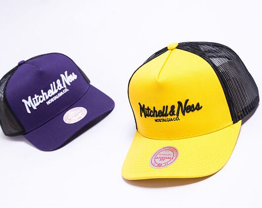 Kšiltovka Mitchell & Ness Pinscript Trucker Mustard/Black