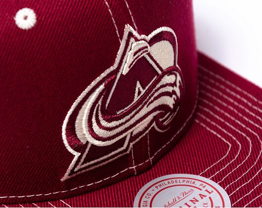 Kšiltovka Mitchell & Ness Contrast Natural Snapback Colorado Avalanche Maroon