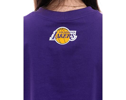 Dámské Triko New Era NBA Team Wordmark Crop Tee Los Angeles Lakers - Purple / Gold