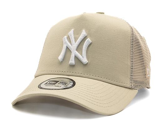 Kšiltovka New Era 9FORTY A-Frame Trucker MLB - New York Yankees - Stone / White