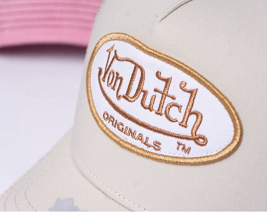 Kšiltovka Von Dutch Boston Trucker Cream/White