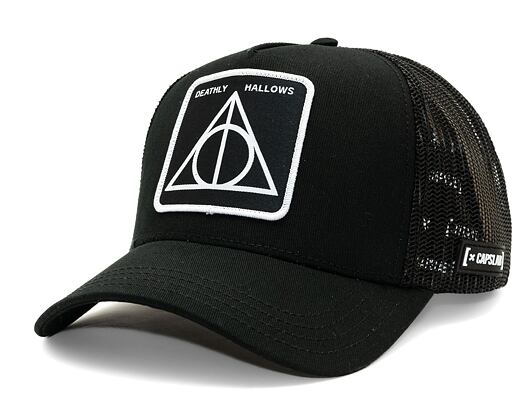 Kšiltovka Capslab - Trucker Harry Potter Trucker Deadly Hollows Dark Arts - Black